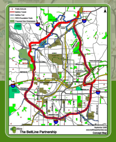 Plan du projet de ligne de Ceinture d'Atlanta